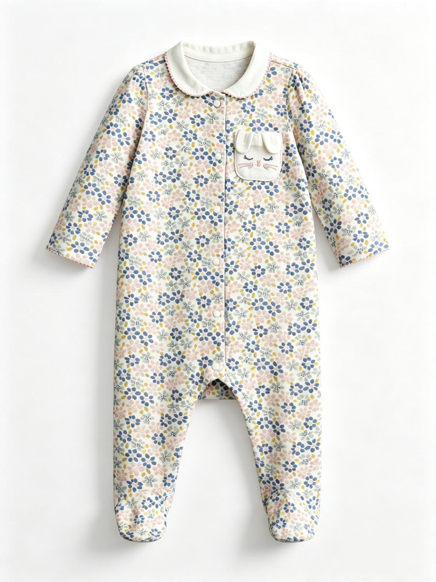 Footed Baby Onesie 1